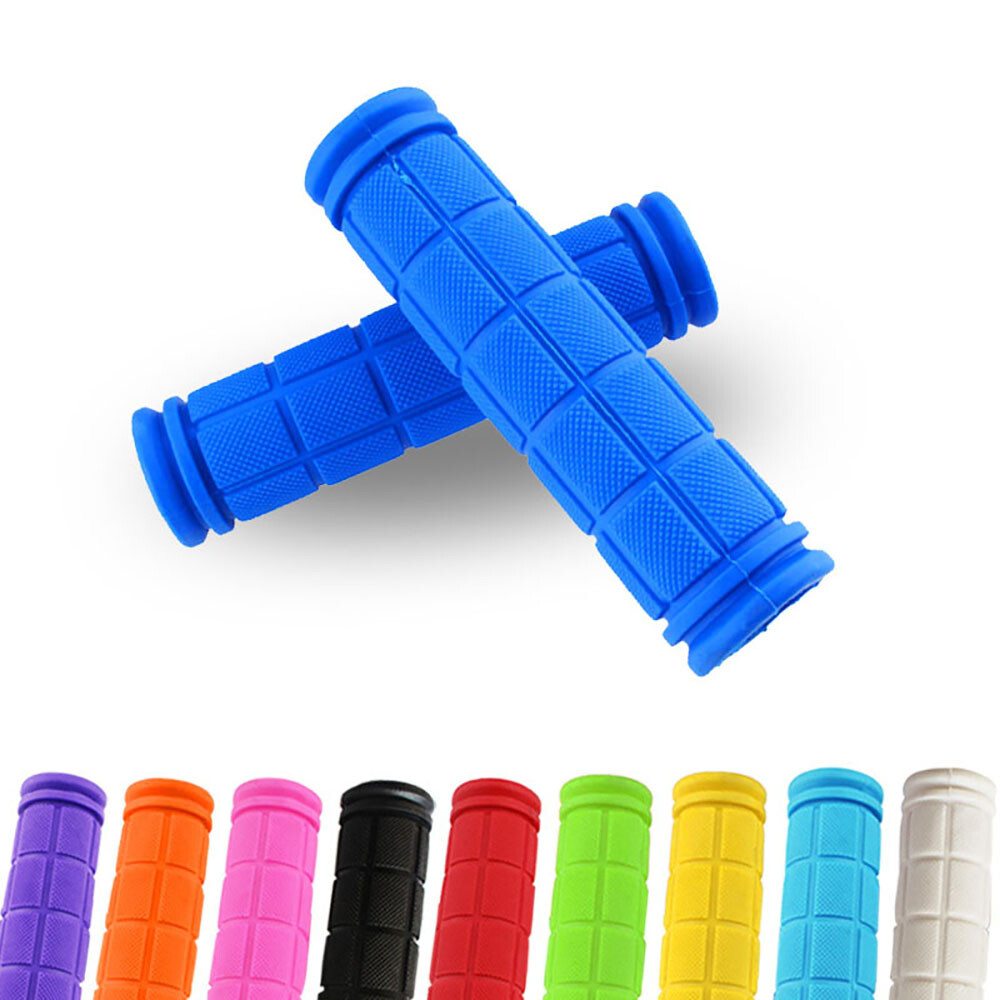 2 PC Mountain Bike Bicycle Cycling Handlebar Anti-Slip Soft Rubber Hand Grips