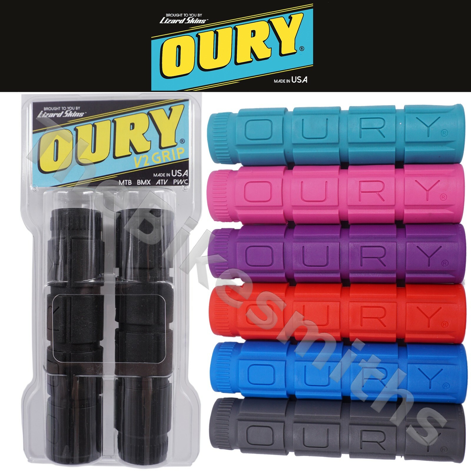 Oury V2 MTB BMX Fixie Hybrid City Bike Grips Flangeless Pick Your Color