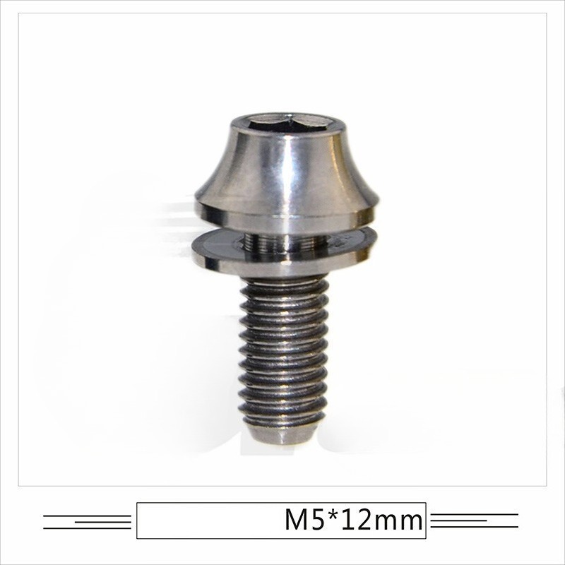 M5 Titanium Bolts with Washer MTB Road Bike Water Bottle Cage Mount Screws 12mm