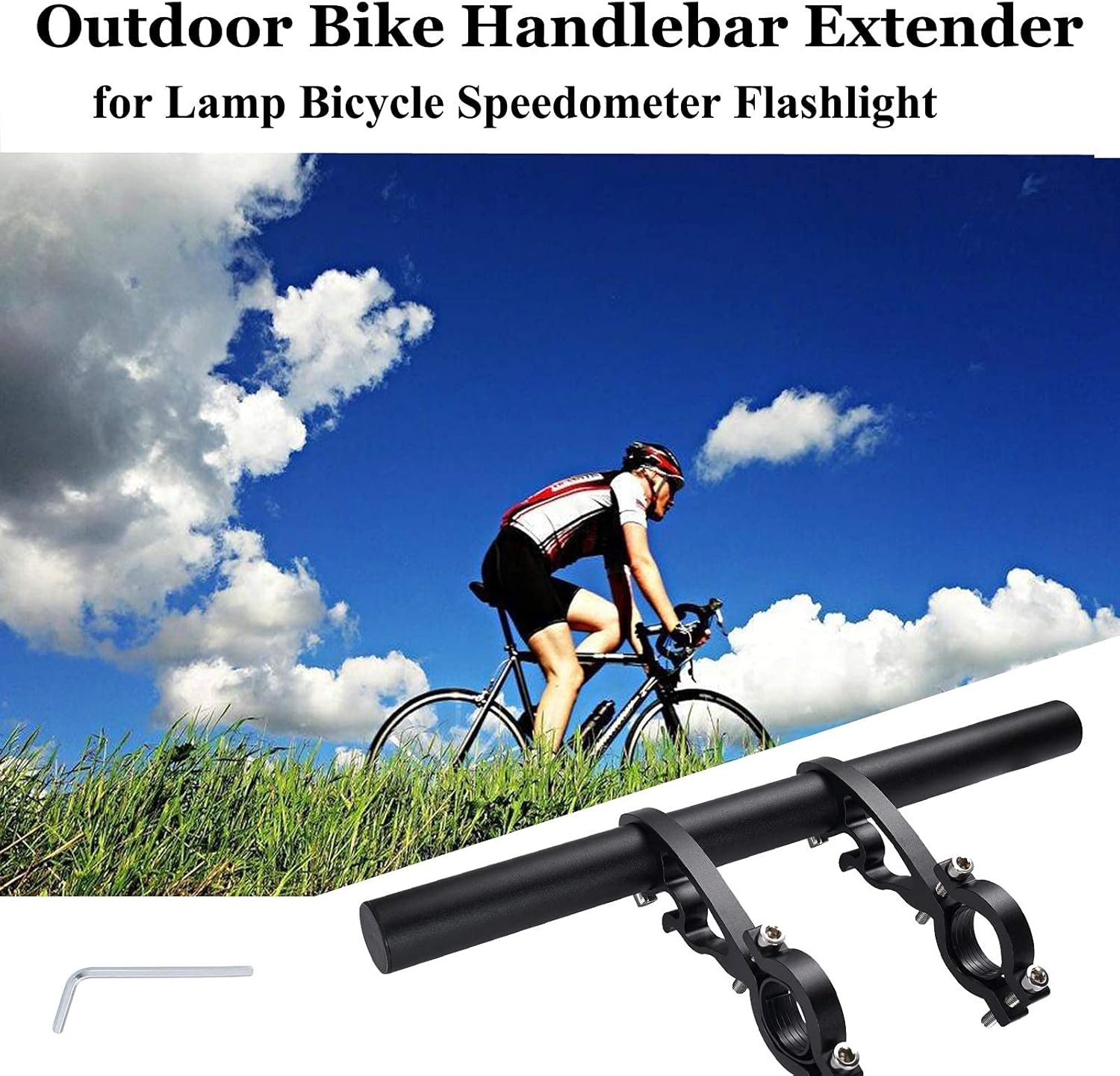 Bike Handlebar Extender, Bicycle Handlebar Extension Lightweight Durable Double