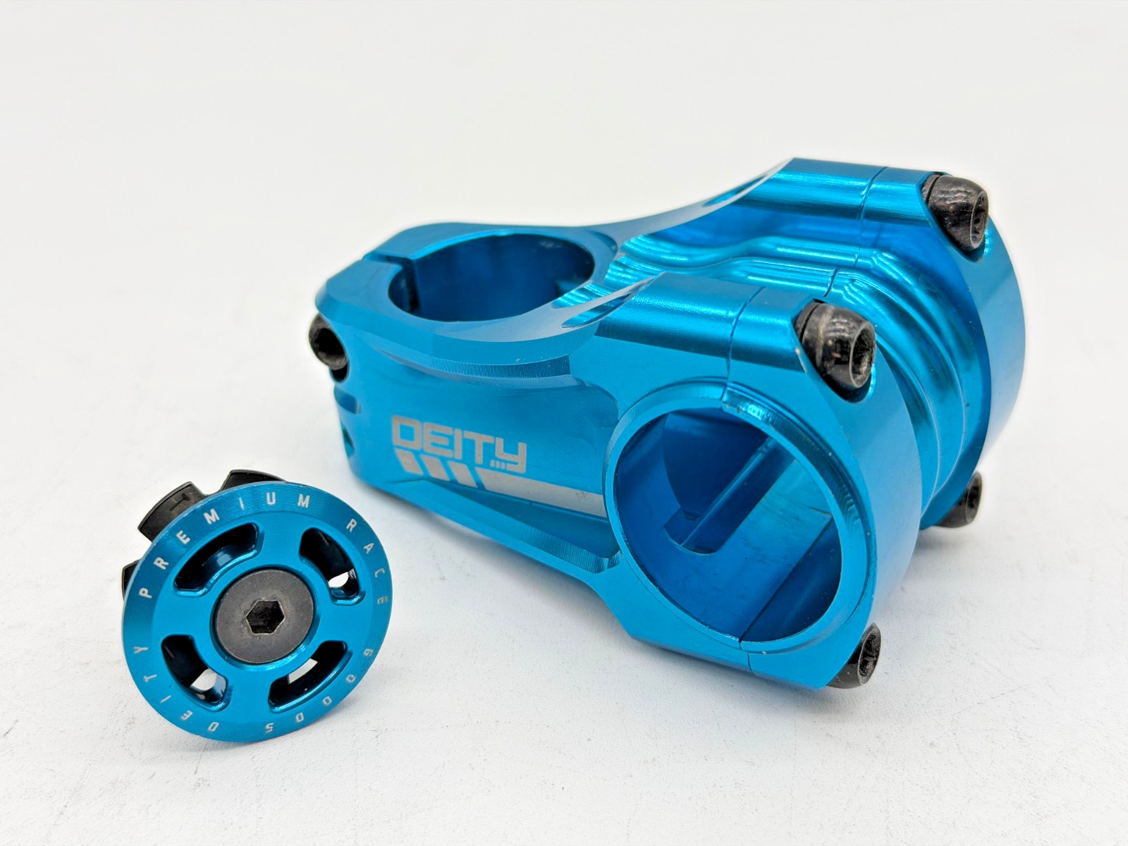 Deity CopperHead 50mm Stem Blue w/ Stem Cap 31.8mm 1 1/8 in