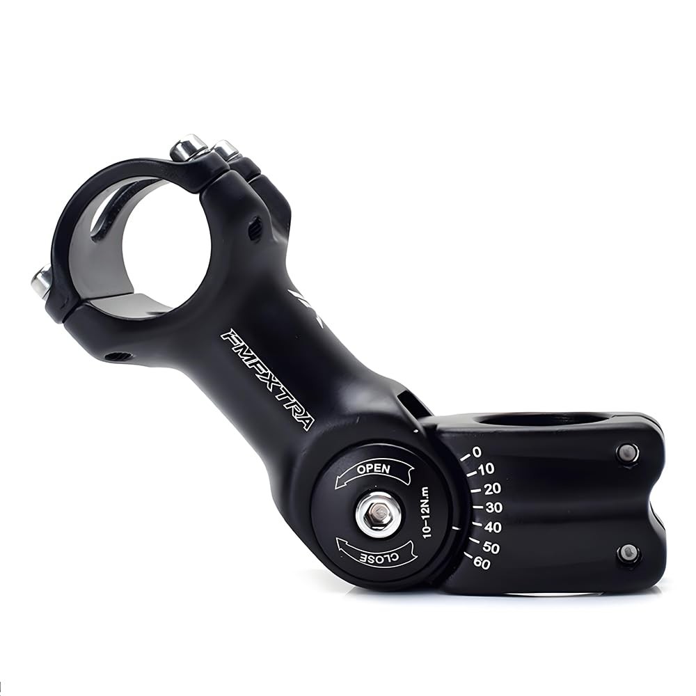 Andeshunk Adjustable MTB Stem 25.4mm 31.8mm, ±60 Degree 25.4*110mm, black