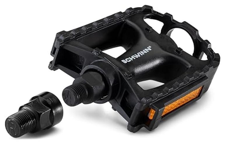 Basic Composite Bike Pedals, Black, Set of 2, Lightweight, with One Size