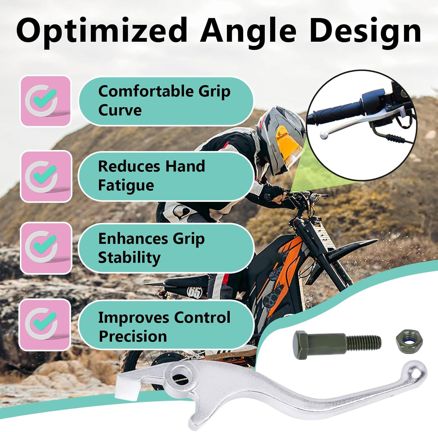 1 Pair Left and Right Lever Handbrake Compaitble with Tuttio Soleil01 E-Bike, Al