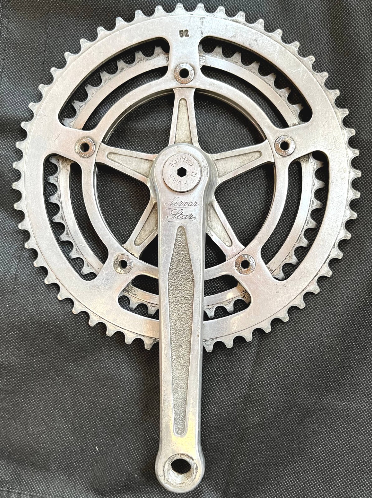 NERVAR «STAR» CRANKSET 52 42 170 MM 9/16 BSA FRANCE