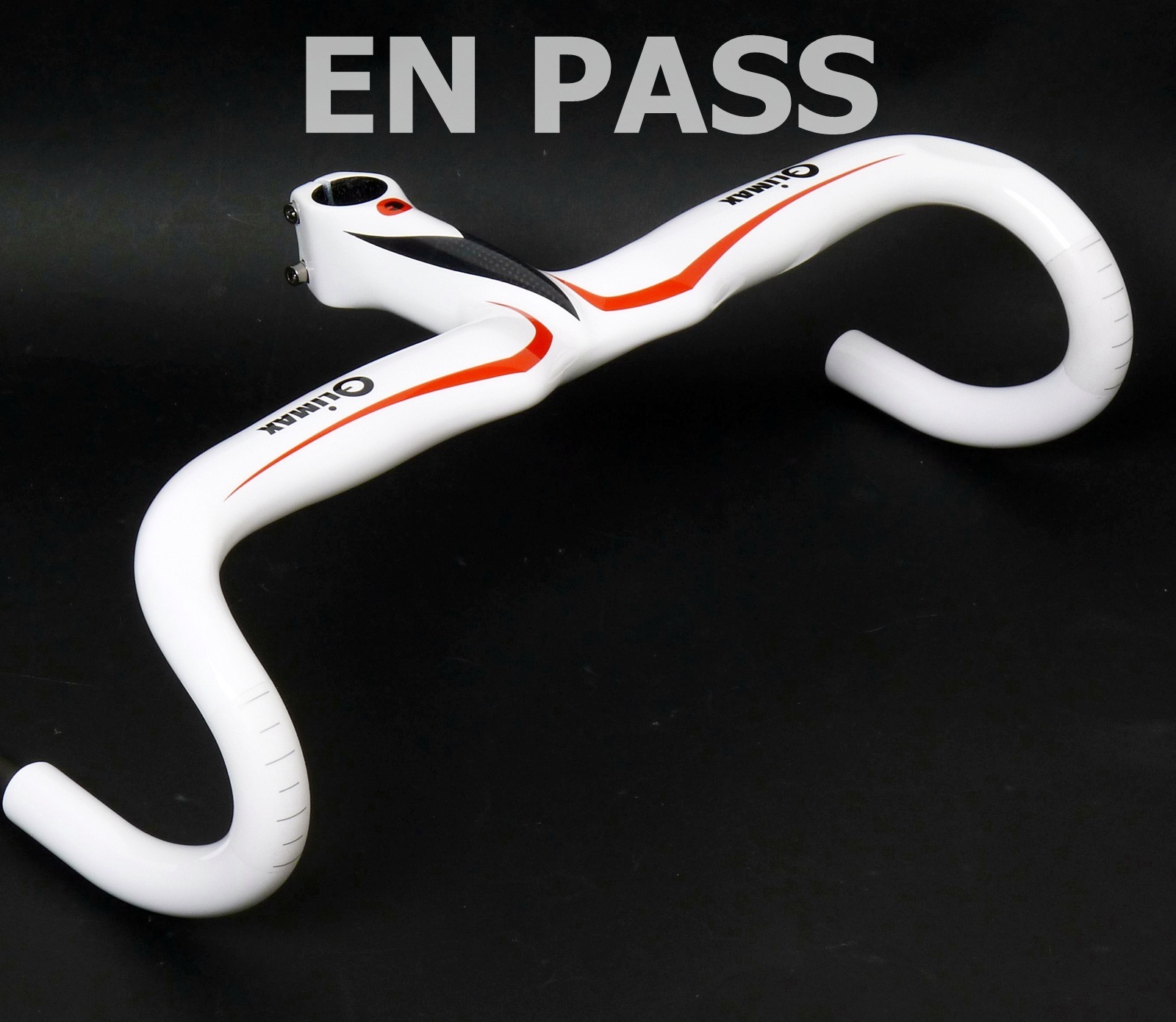 42x11cm 340g Climax Carbon road bike Integrated Handlebar stem HR03B White