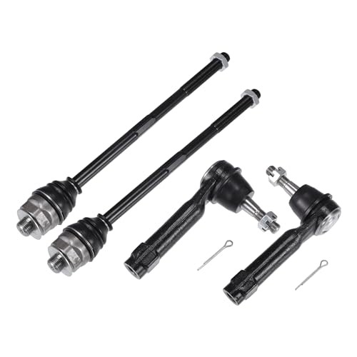4pcs Front Inner Outer Tie Rod Ends Kit Suspension Steering Tie Rod End for