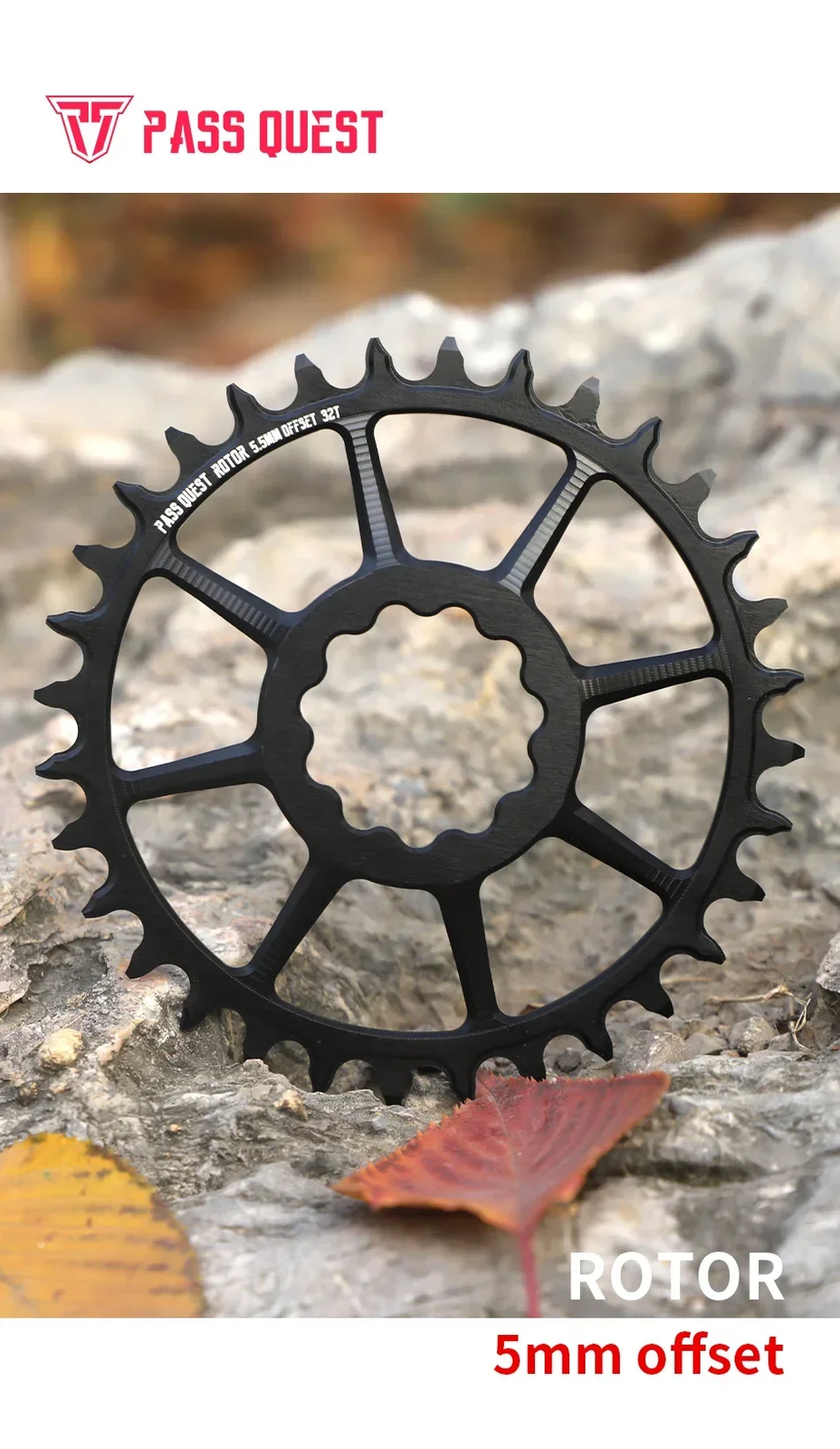 5.5mm Offset Round Bicycle Sprocket 28T-36T Road Bike Crankset Wide Chainrings