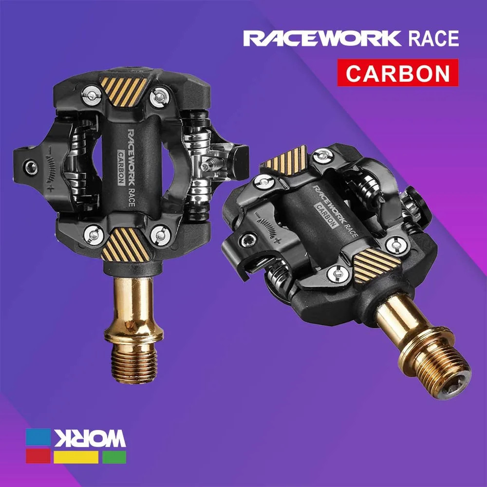 RACEWORK X-M8100 MTB Bike Pedals Self-Locking SPD Compatible Carbon Fiber