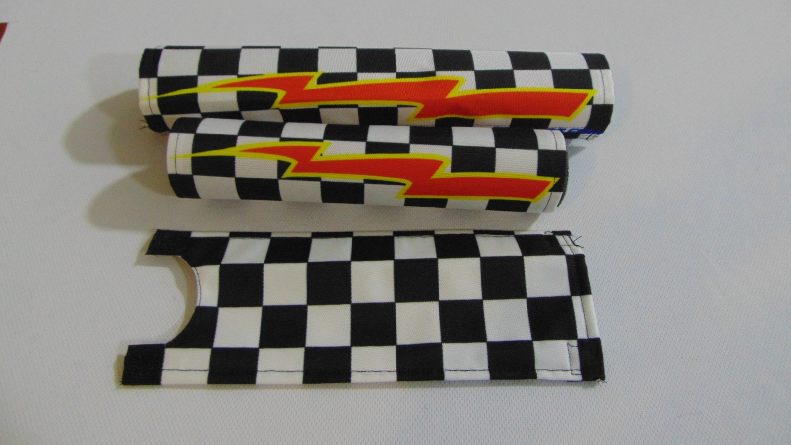 CHECKERED FLASH OLD SCHOOL CLASSIC BIKE BMX PAD SET STEM HANDLEBAR TOP TUBE PADS