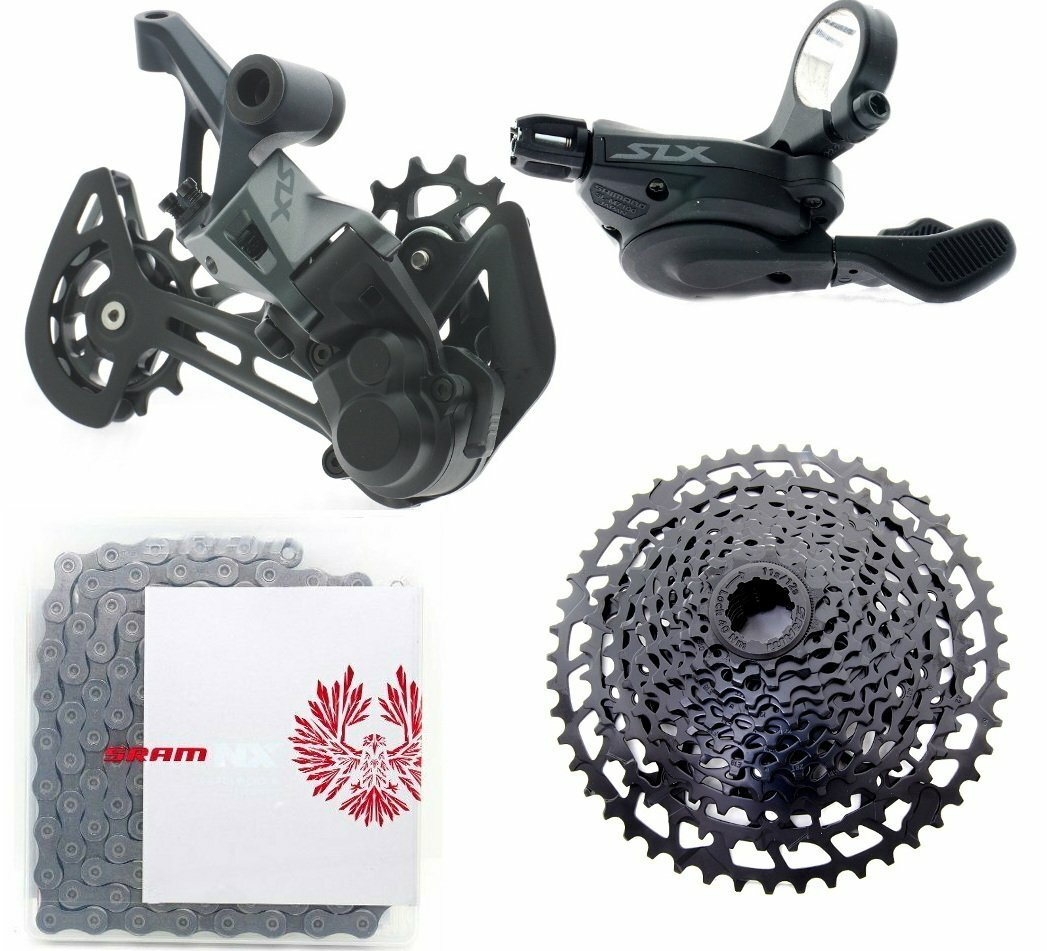 Shimano SLX M7100 MTB 1×12 Spd SL/RD w/SRAM CS PG-1230 11-50T & NX Eagle Chain