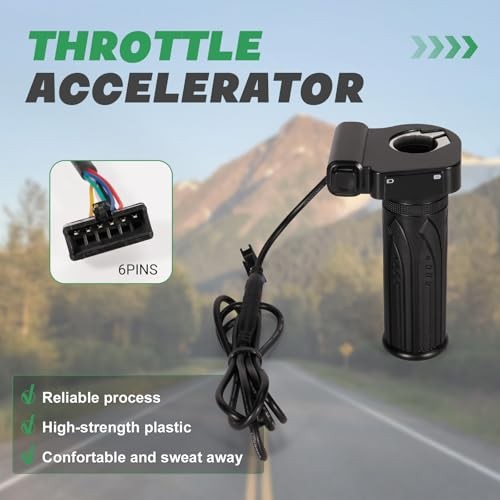 48V Throttle Display Accelerator Grip with Cruise Control Button Compatible