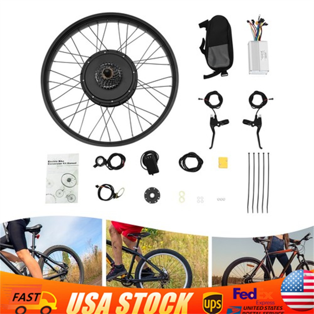 26″ 48V 1000W Rear Wheel Electric Bicycle Motor Conversion Kit E-Bike Motor