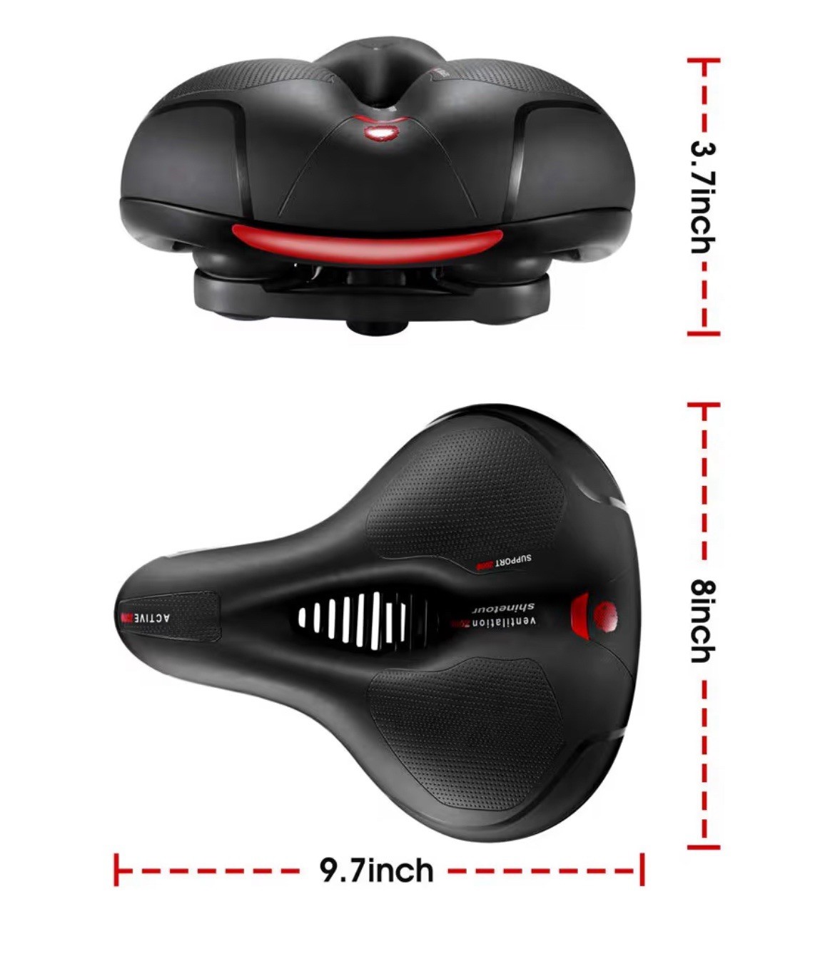 Comfortable Waterproof Bike Seat Cushion for Men Women Memory Foam Shock Abso…