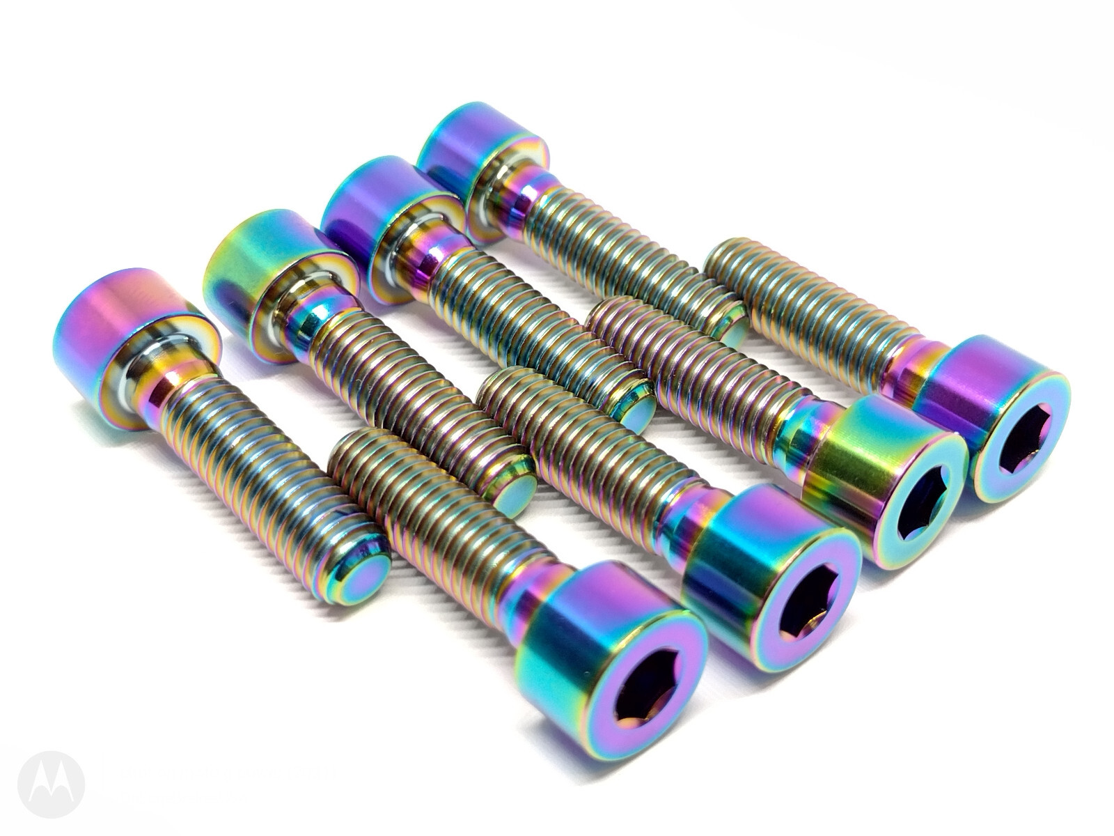 Oil Slick Rainbow Titanium Cap Head Bolts M8x30 Pack of 8