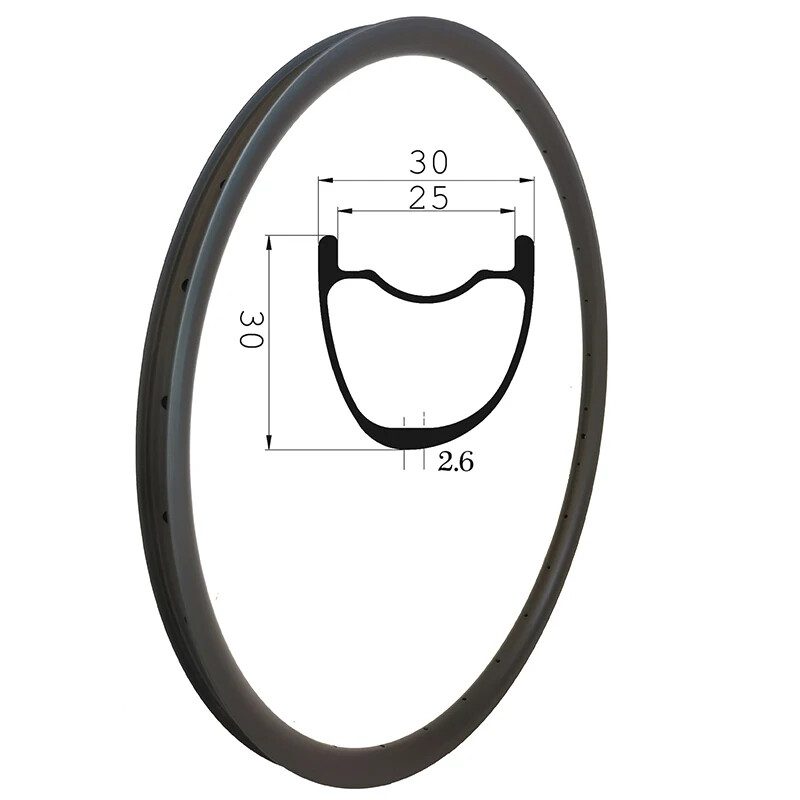Light Weight Mtb Bike Carbon Rim 29inch Width 30mm Asymmetric UD Matte Glossy