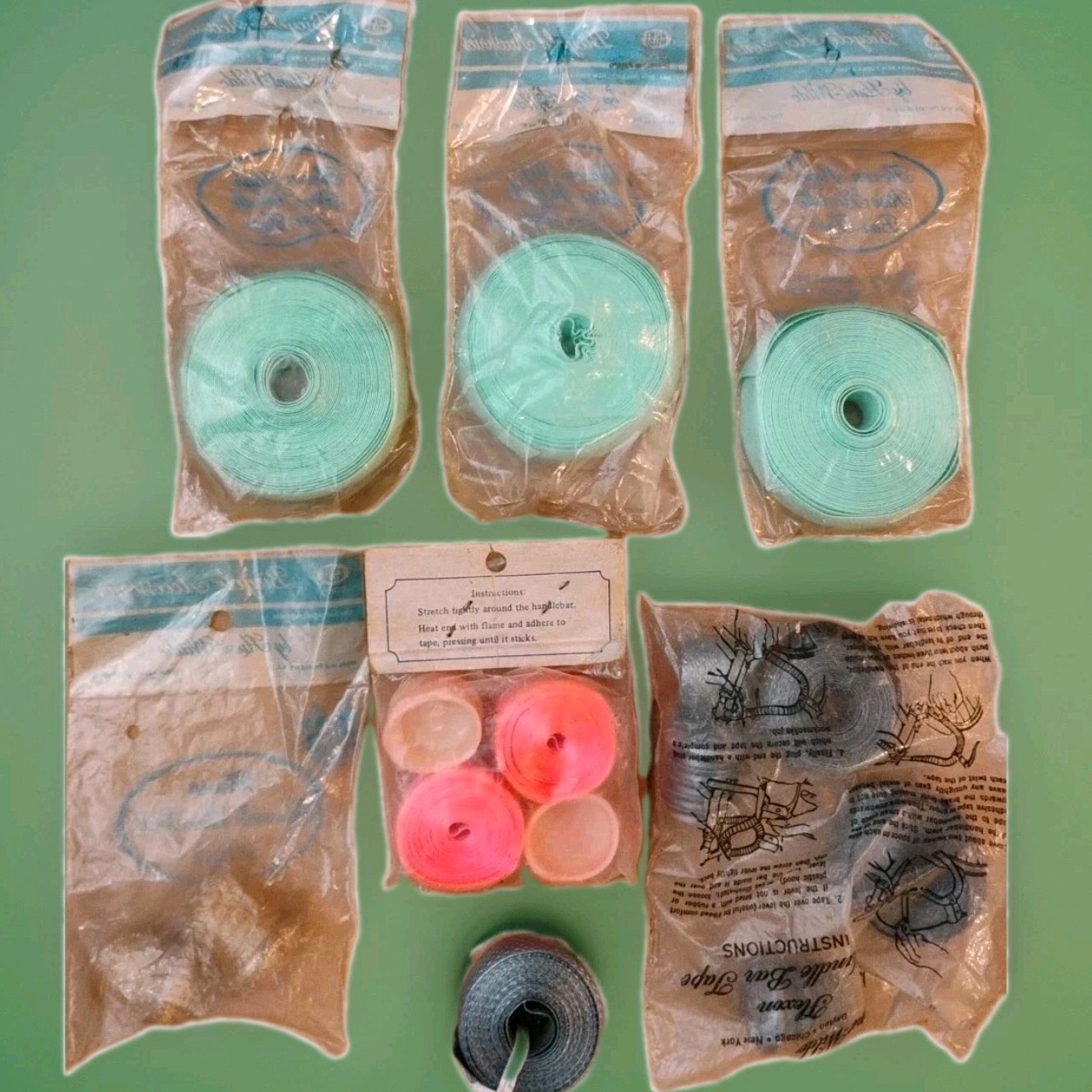 Handlebar Grips & Plugs Vintage Assorted Lot New-Old Stock, Bicycle Accessories