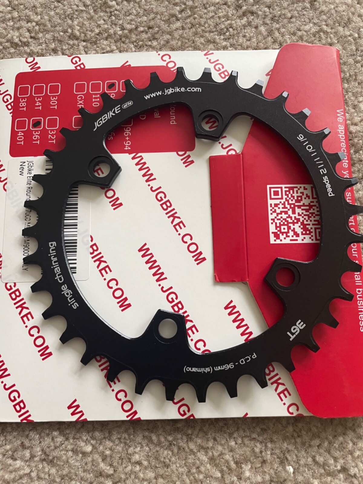 NEW JGbike Elite single Chainring Round 96mm, 36T MTB Mountain Bike