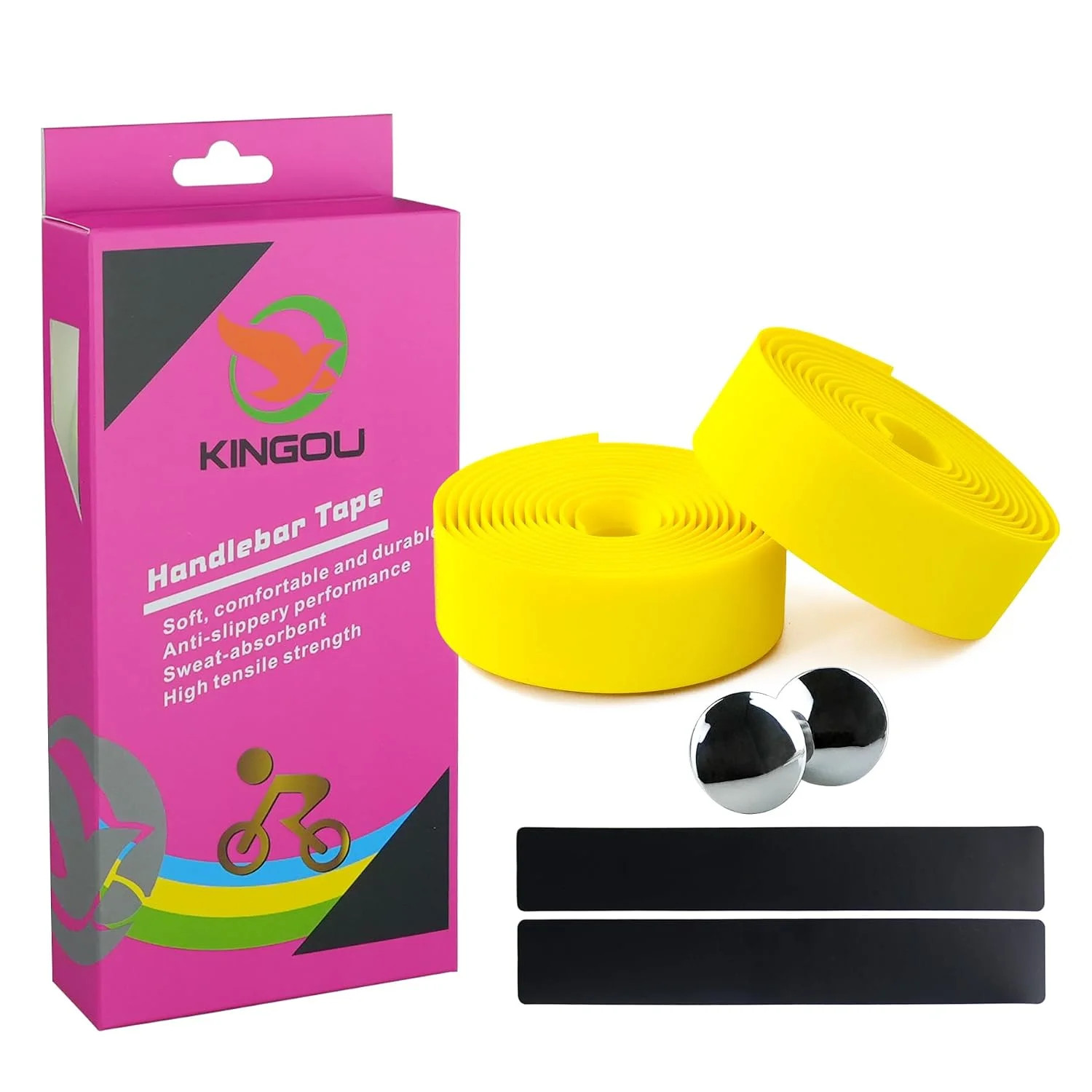 3mm EVA Bicycle Handlebar Tape – Reusable Non-Adhesive Road Bike Bar Wraps with