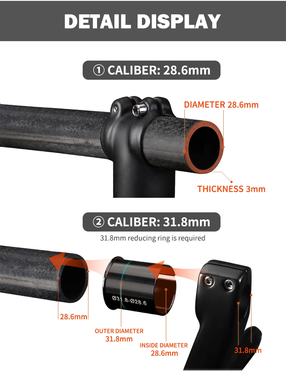 Carbon MTB Bicycle Rigid Fork Disc Brake Tapered Tube Ultralight Bicycle Fork