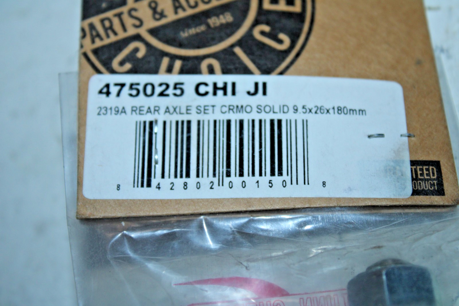 CH JI 2319A Rear Bicycle Axle Chromoly 9.5x26x180mm Bike Hub Repair Nut/Bolt VTG