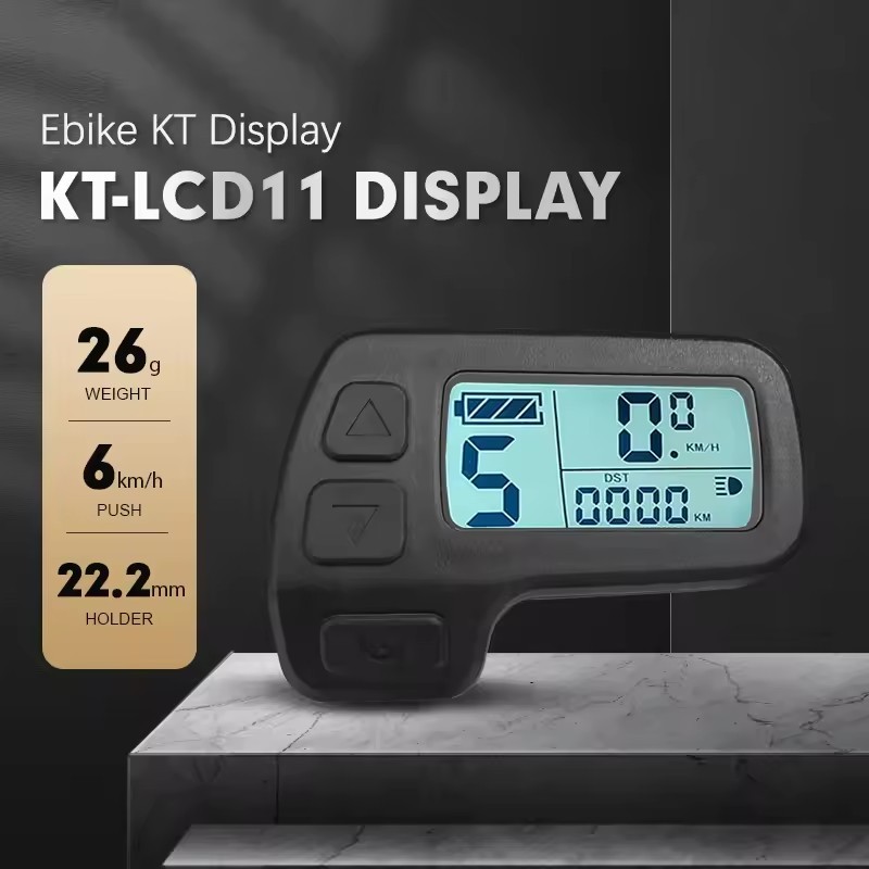 E-Bike 24V/36V/48V 5pin KT-LCD11 Display Power Speed Meter Control Panel WP Plug