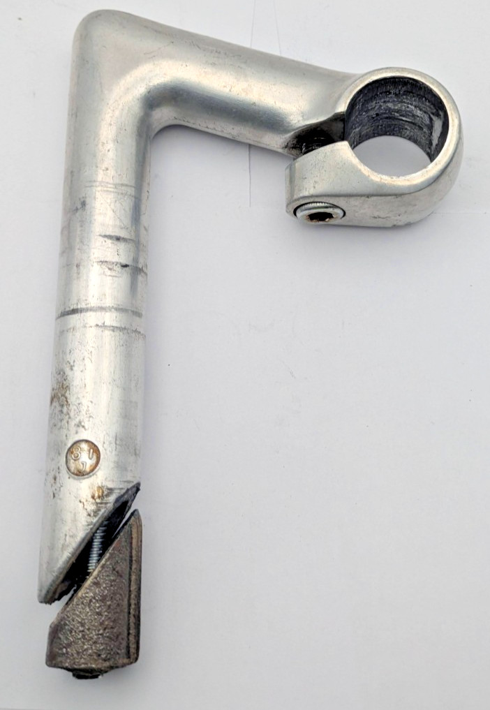 SR CUSTOM QUILL STEM JAPAN 22.2 CLAMP 25.4MM 80MM SILVER ALUMINUM SAKAE 5355