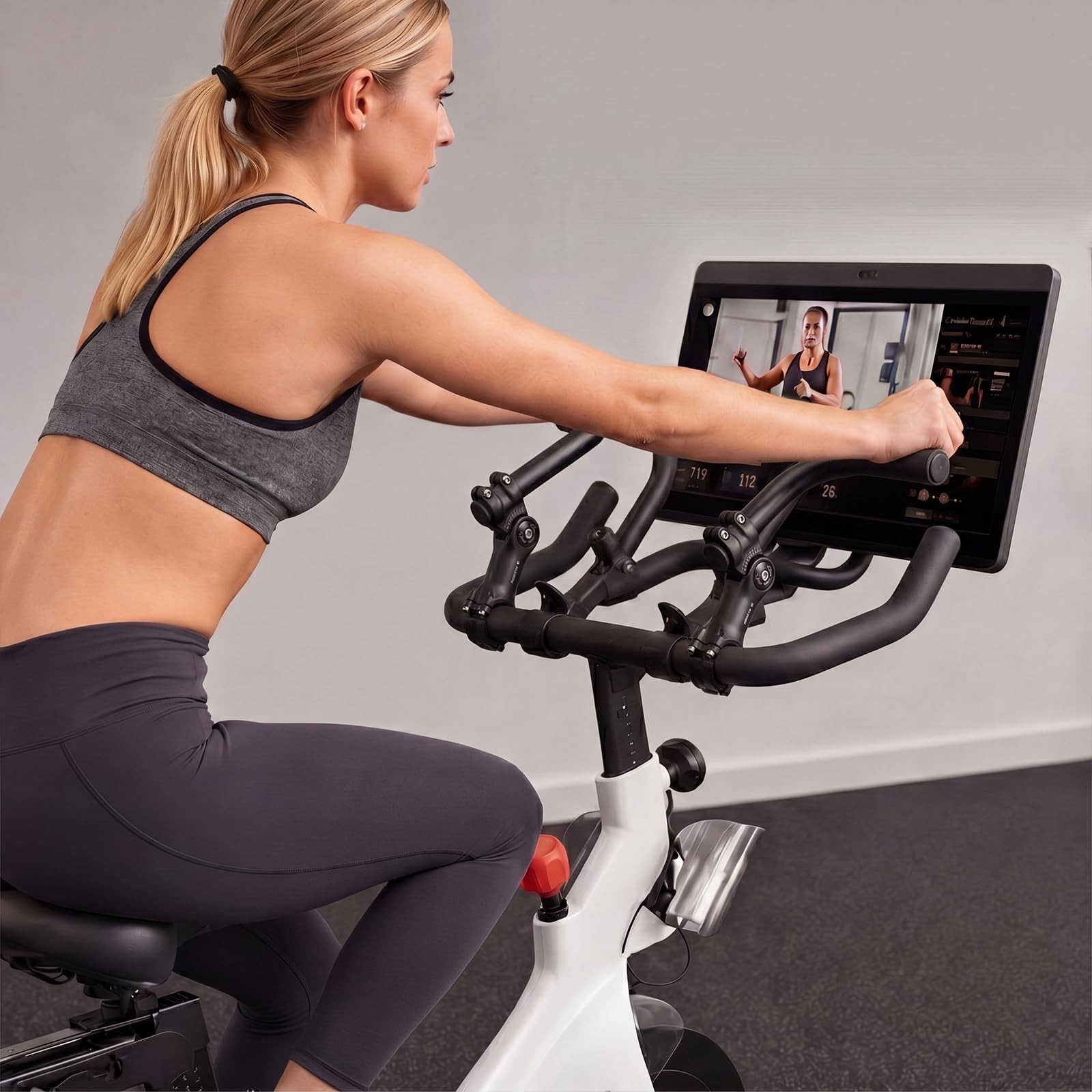 Adjustable Handlebar Extender for Indoor Exercise Bikes – Comfortable Grip & Pho