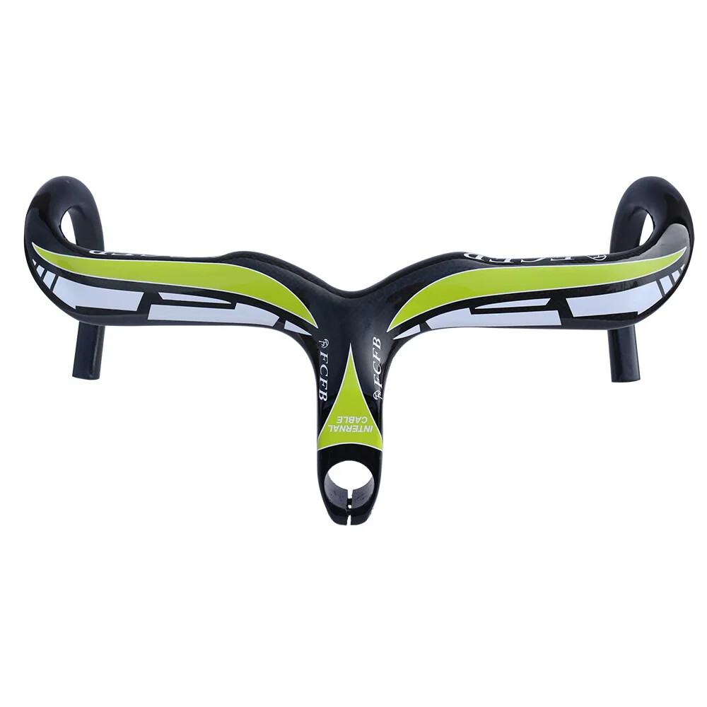 Carbon Fiber Road Bicycle Integrated Handlebar with Stem Reach 89mm Drop 130mm