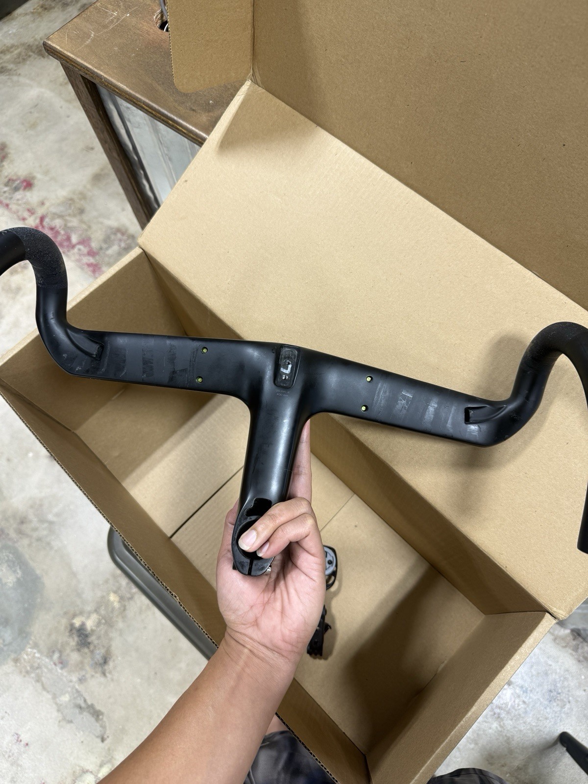 Black Inc Integrated Carbon Handlebars 40cmx120mm