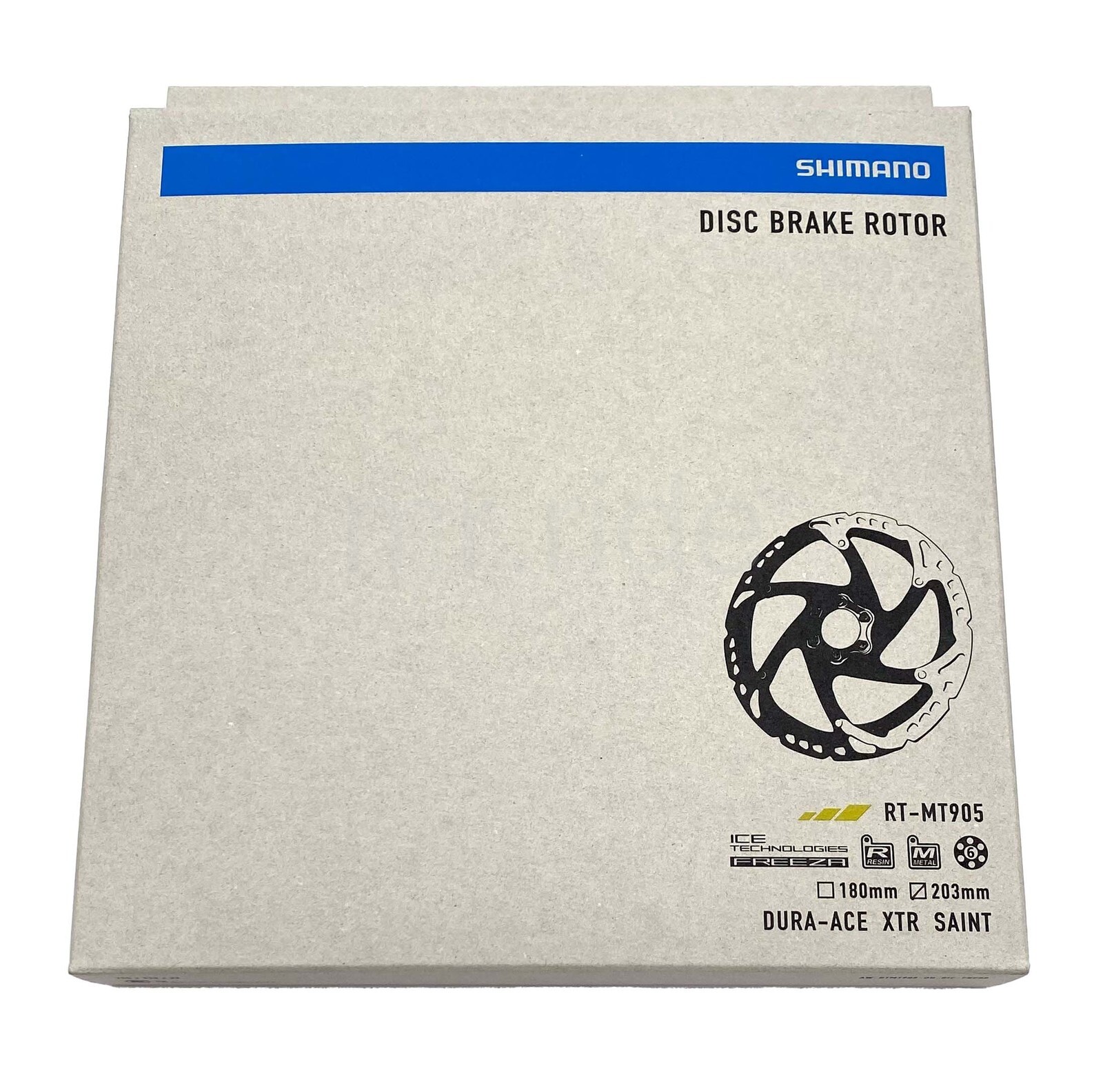 NEW Shimano RT-MT905 6-Bolt Type Disc Brake Rotor 203mm, ICE TECH FREEZA