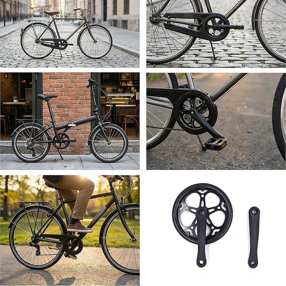 Durable Bike Crank Arm Set with Square Taper Spindle, Ideal for City Folding …