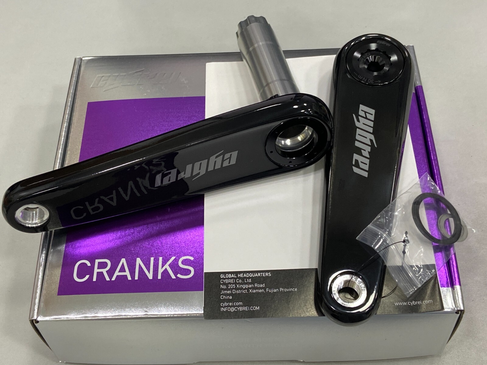 Cybrei Road Carbon Crank Arm DUB (Cinch) Black , 165mm/170mm
