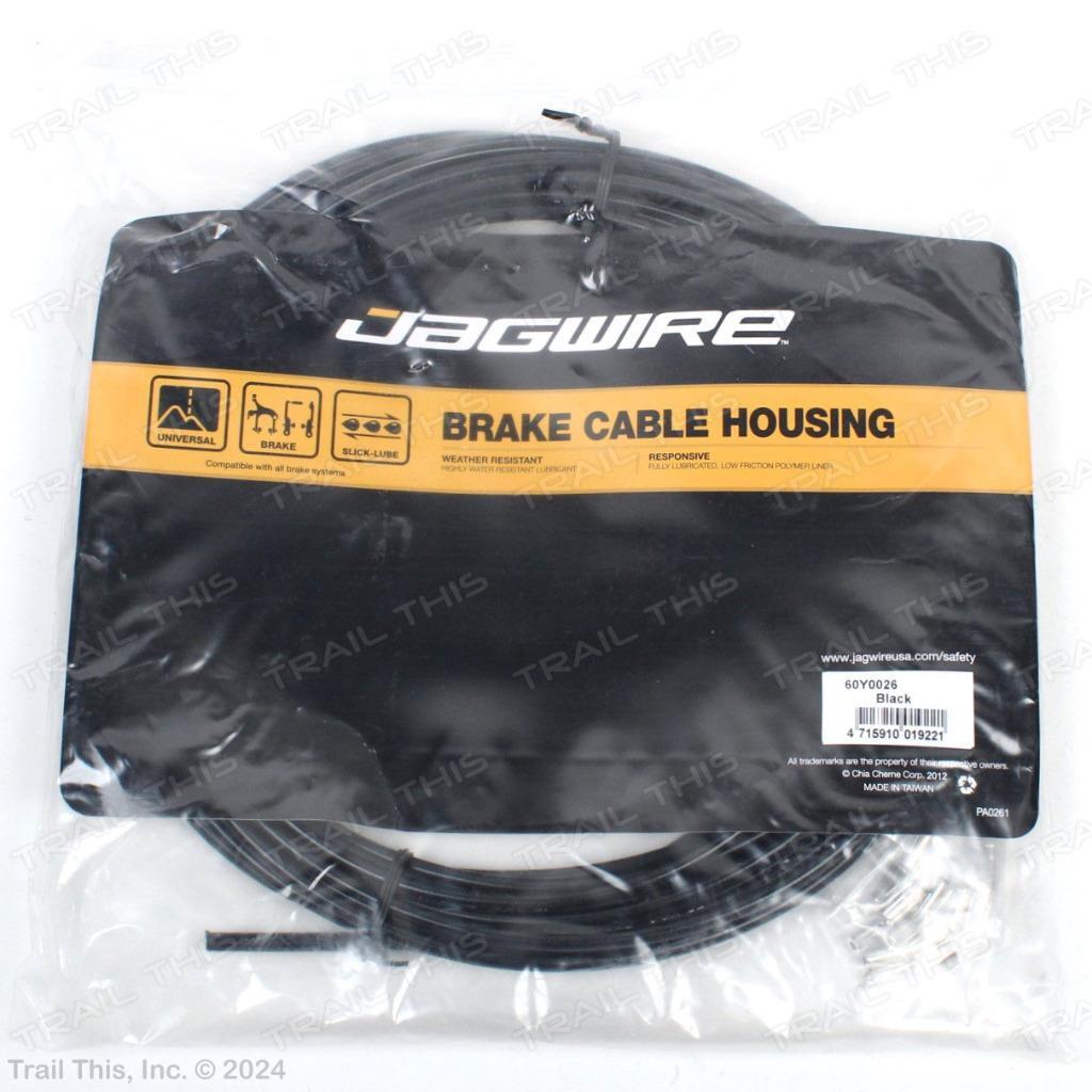 Jagwire 5mm Sport Bicycle Brake Housing w/ Slick Lube Liner 10M Roll – Black