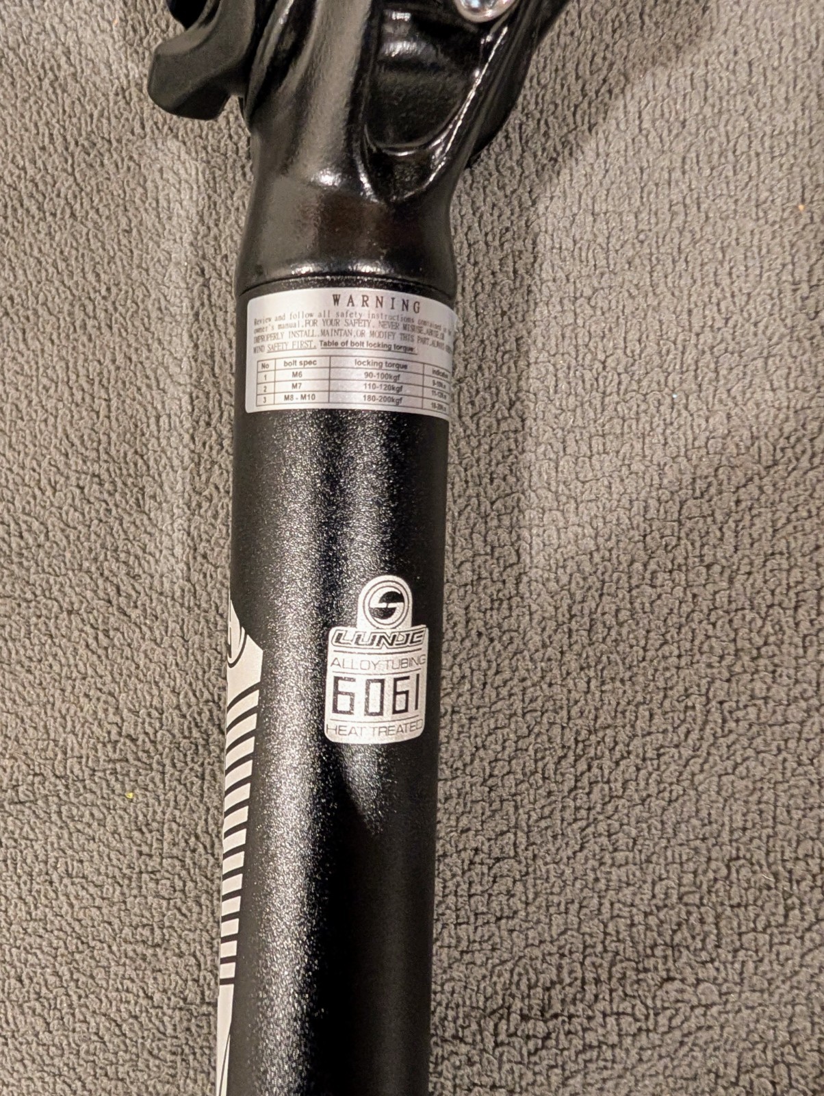 Lunde 6061 Alloy Bike Seat Post 30.9mm x 400mm – New