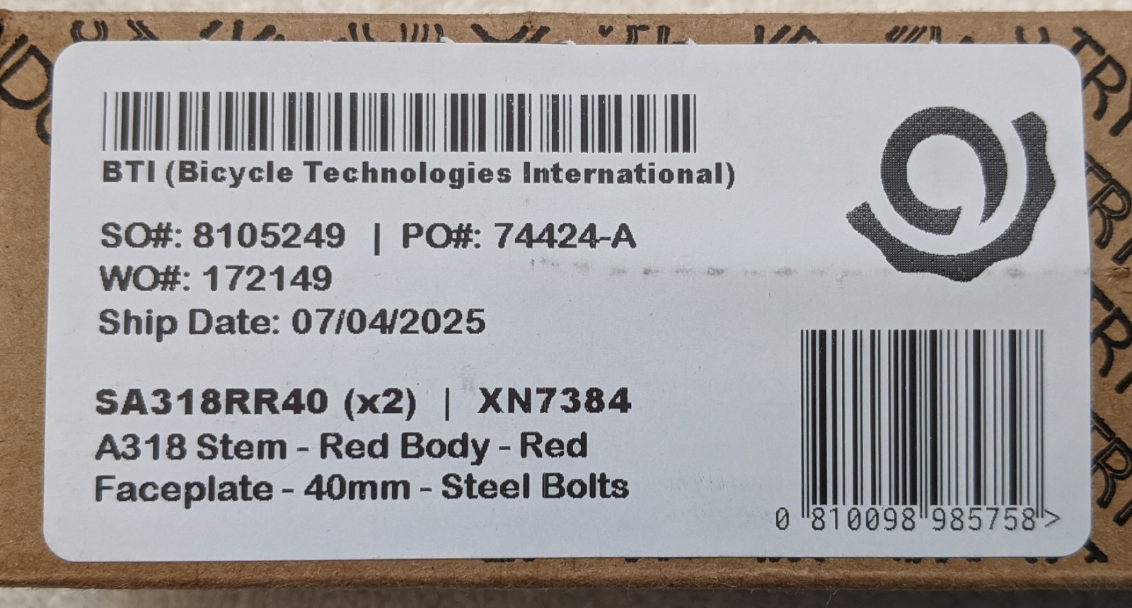 Industry Nine A318 40mm Red (31.8)
