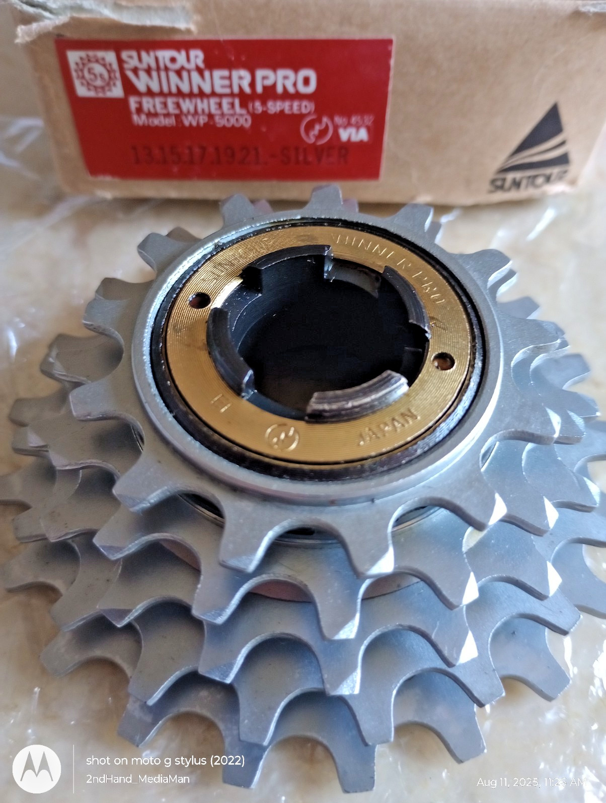 NOS SUNTOUR WINNER PRO 5 SPEED FREEWHEEL WP 5000 13,15,17,19,21 CASSETTE JAPAN