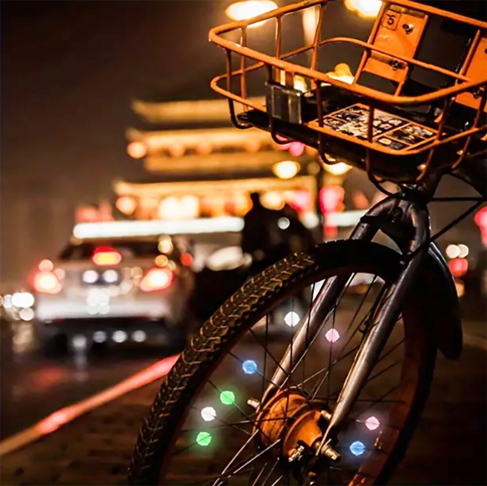 Glow in the Dark Bicycle Spoke Beads – 60 pack – Pink, Blue, White, and Green