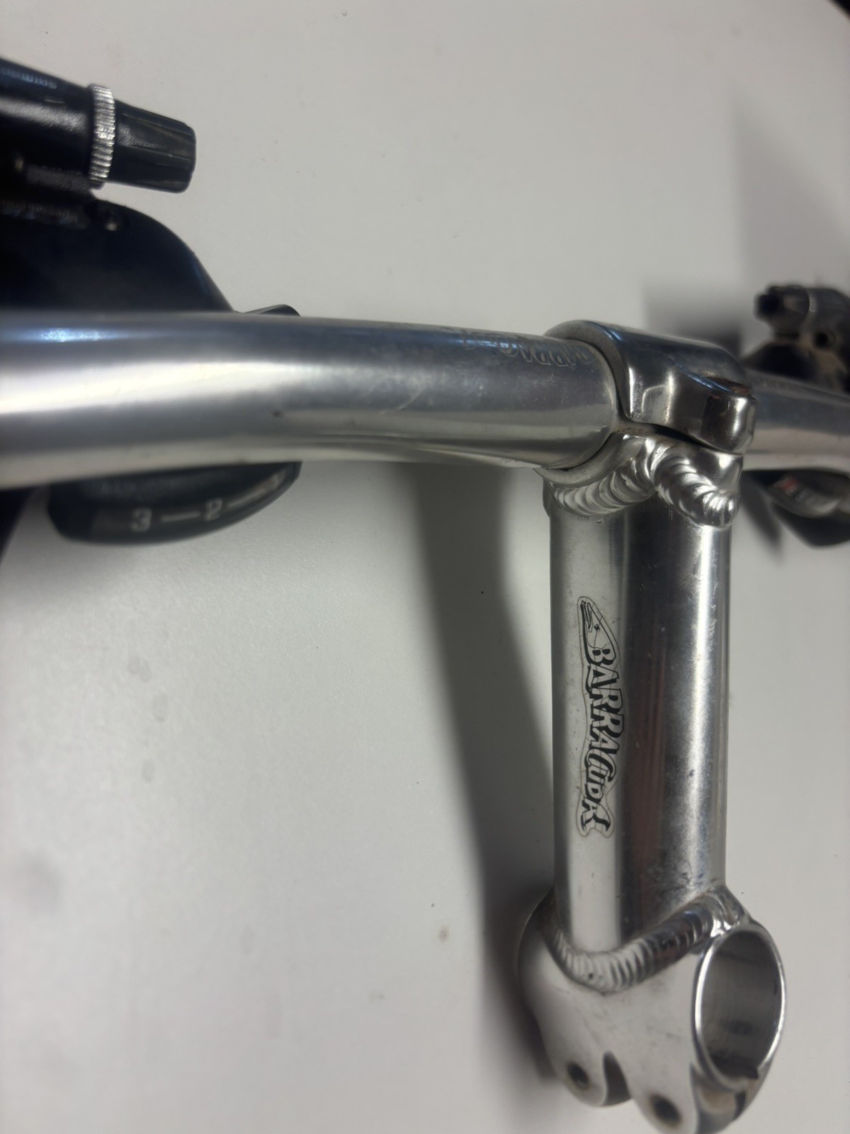 Vintage Barracuda Mountain Handlebar Onza Grips Silver Stem Shifters 90s MTB