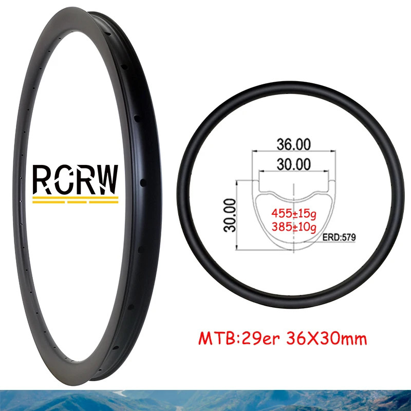 29er MTB XC AM Bicycle 30/34/36/40X30mm Carbon Rim 30/34/36/40mm Wide UD Ring
