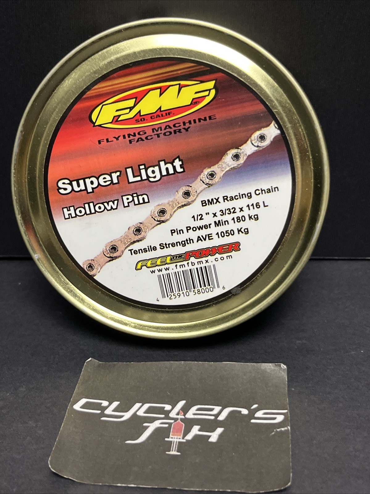 FMF Tin 1/2 x 3/32 x 116 Link Super Light Hollow Pin Bmx Racing Chain Gt Haro SE