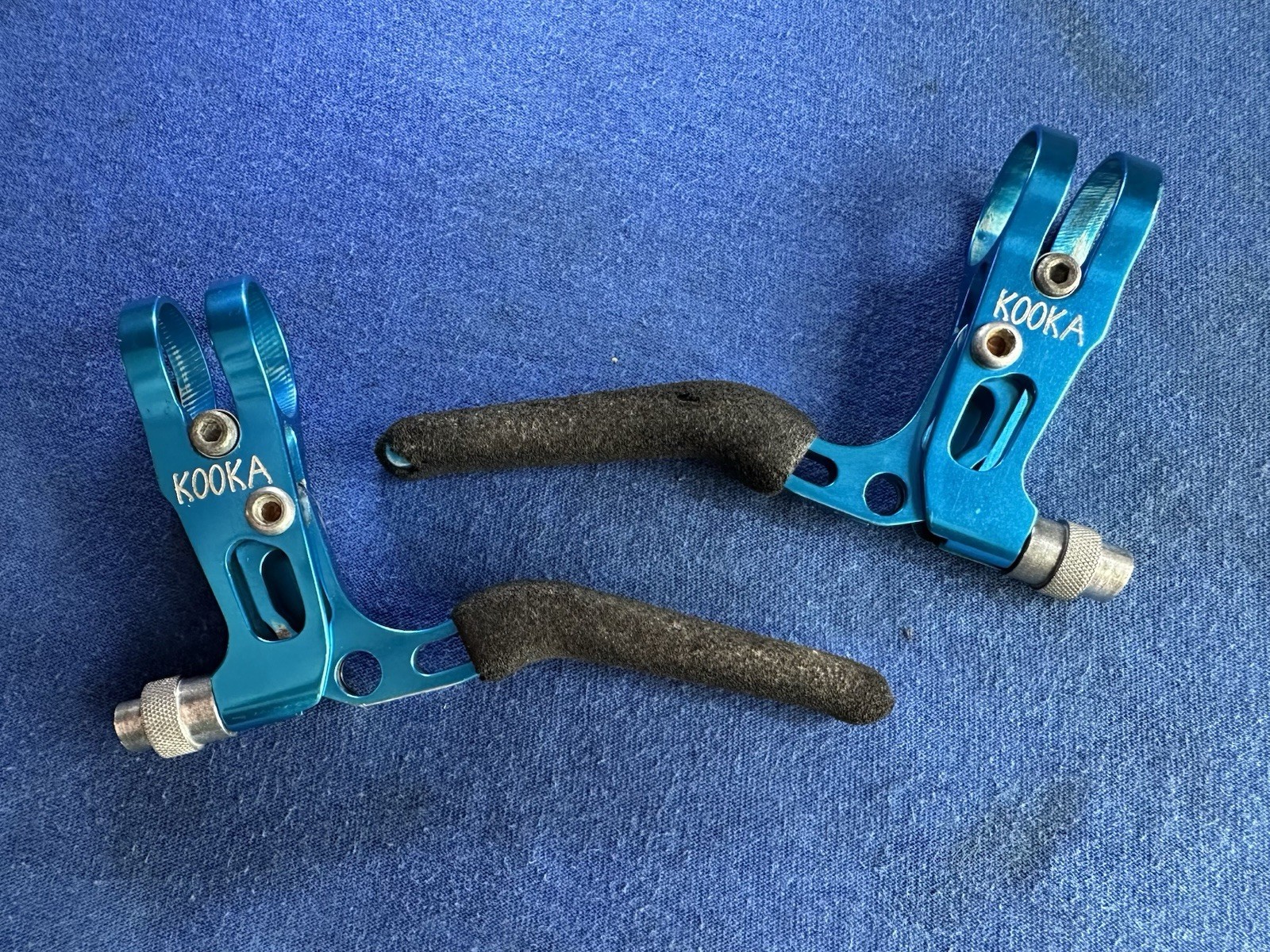 Vintage Kooka Brake Levers Turquoise Anodize