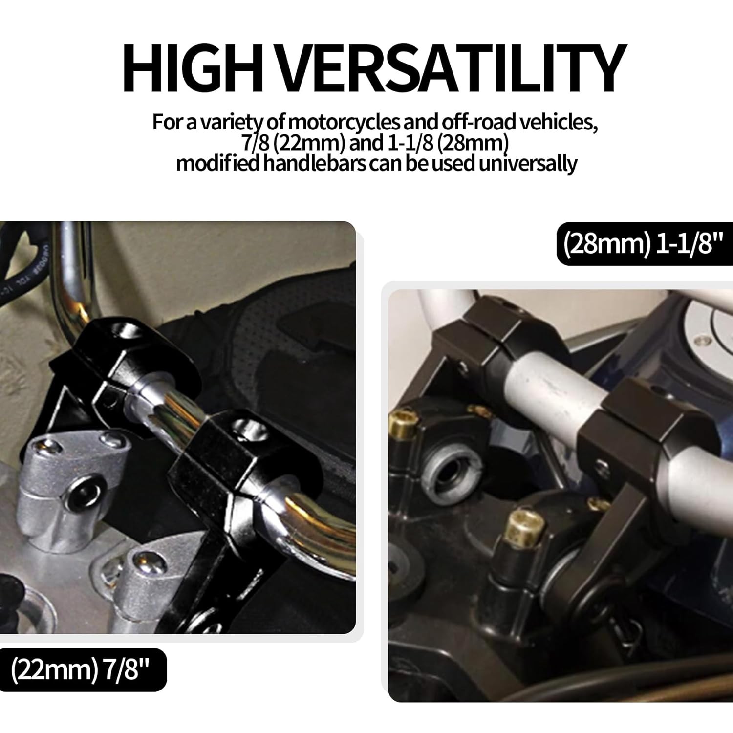 Motorcycle 2 Inch Pivot Handlebar Risers Universal Mount Handl Kit Accessories