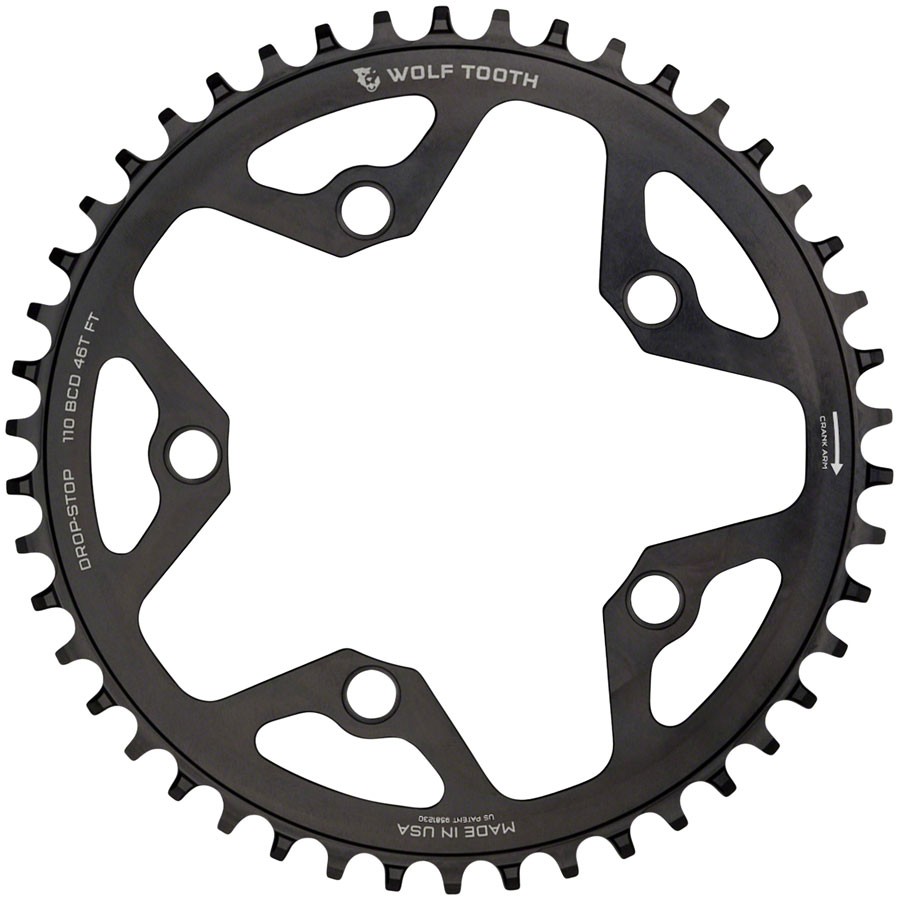 Wolf Tooth 110 BCD Cyclocross and Road Chainring – 42t, 110 BCD, 5-Bolt, Drop-St