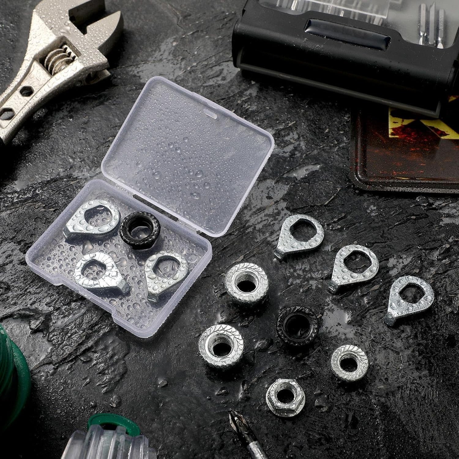 Complete Bike Hub Parts Set – 12 Pcs Axle Nuts & Safety Washers for Safe Riding
