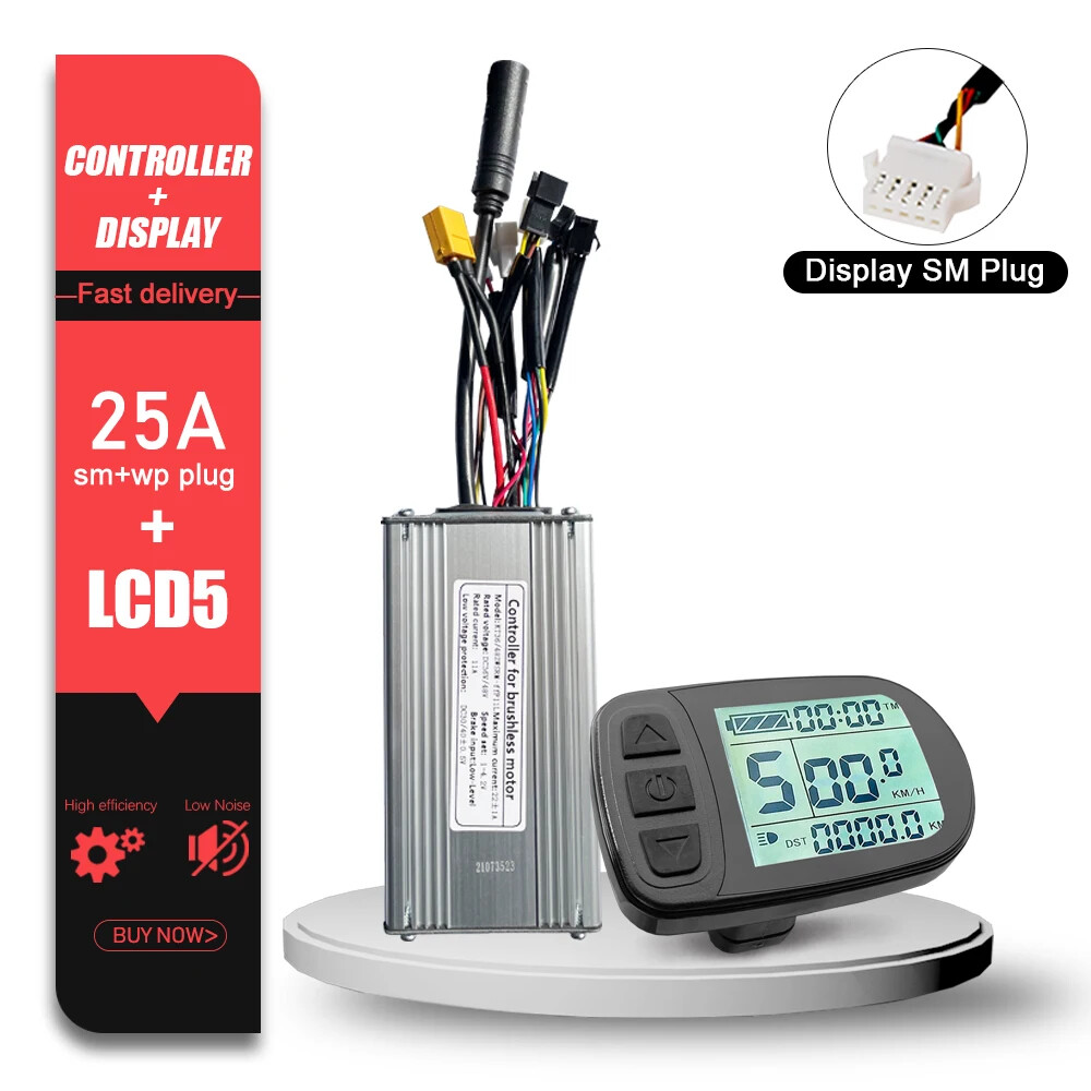 KT Electric Bike Sinewave Controller 36V48V 15A/17A/22A/25A/30A with LCD Display