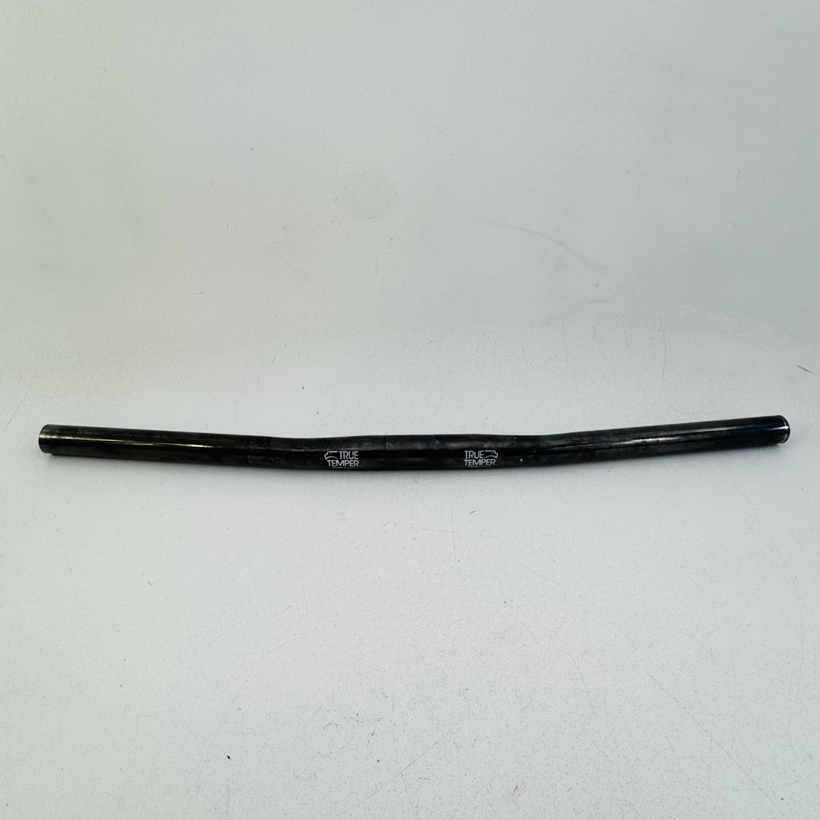 Vintage True Temper MTB Flat Handlebar 560mm 25.4mm Gloss Black Steel USA A63