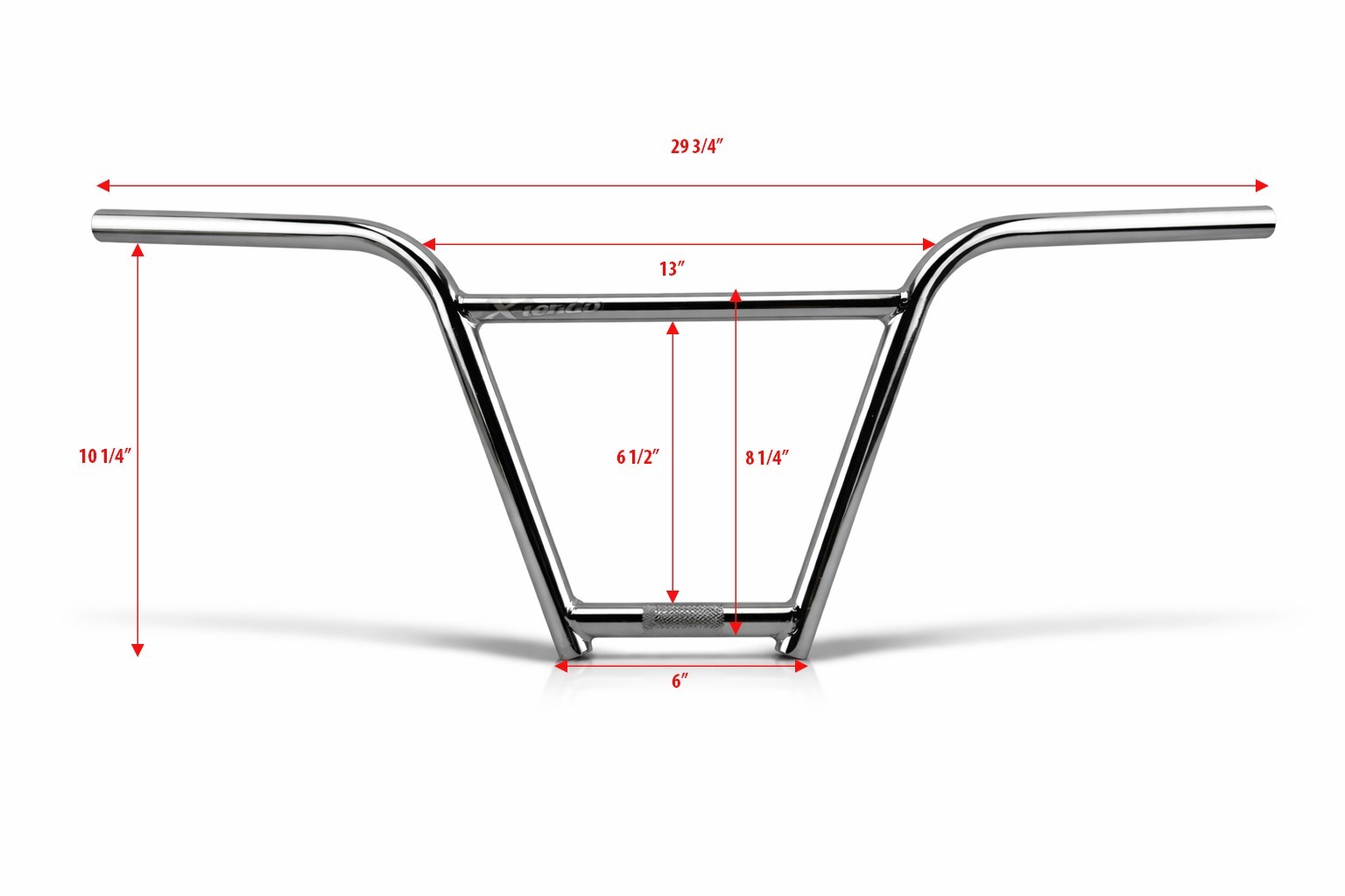 XTENDO Old-School 4-Piece BMX Chromoly Freestyle Bars 22.2mm Handlebar Clamp.