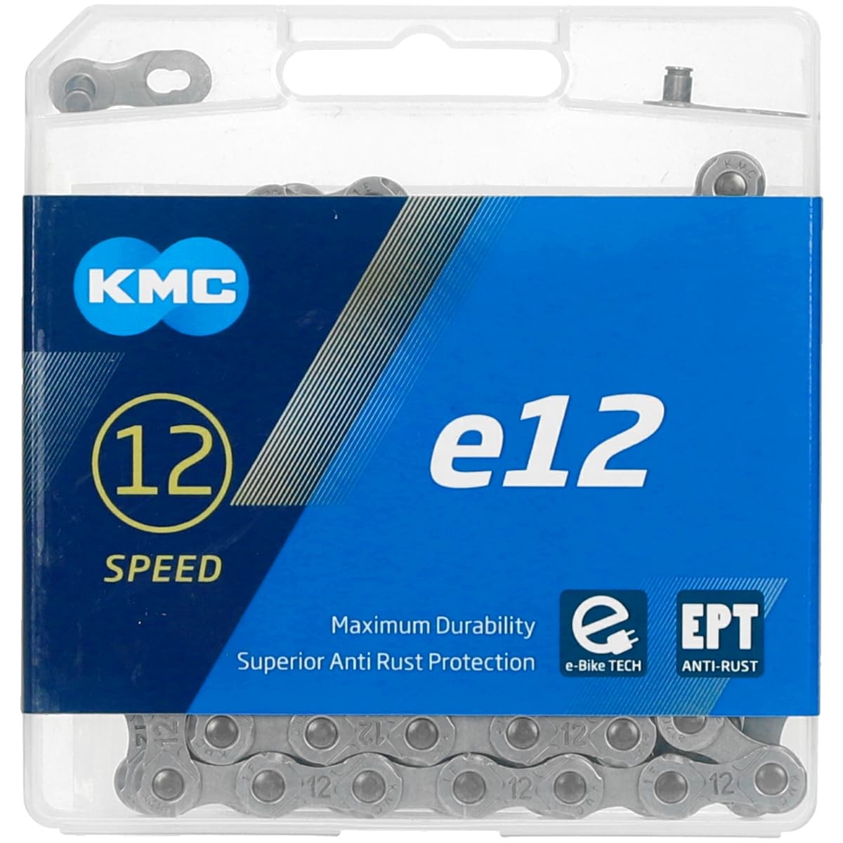 KMC E12 EPT 12 Speed E Bike Chain 130 Links Dark Silver Anti Rust Durable Chain