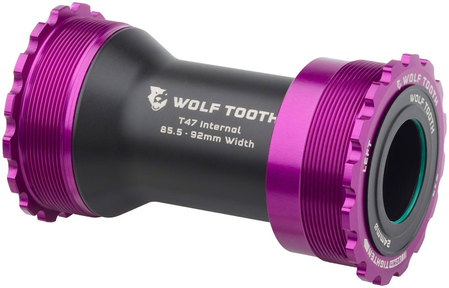 Wolf Tooth Bottom Bracket – T47 Inboard, 85.5/92mm, For 24mm Spindle,